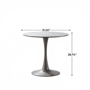 Mid-Century Tulip Table With Round Top and Pedestal Base