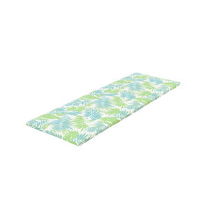2" Thick Floral Chaise Lounge Cushion in Leaf Coconut