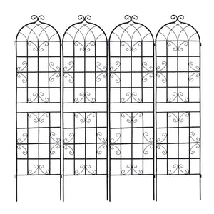 Metal Garden Rustproof Trellis For Climbing Plants Outdoor Flower Support
