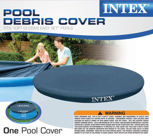 Intex 10' Swimming Pool Debris Cover & 1000 GPH Pool Cartridge Filter Pump