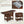 54 Quart Wooden Cooler Cart for Patio Rolling Ice Chest with Shelves-Brown