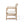 Outdoor Acacia Wood Club Chairs, 2-Piece Set - Natural Stained / White