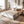 Queen Size Upholstered Platform Bed Frame with Curved Headboard