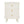 Oval Nightstand With 3 Drawers, Bedside Table - White