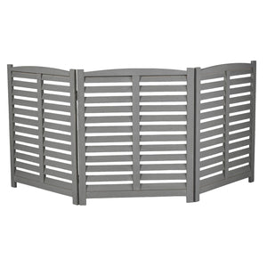 3 Panel Outdoor Wooden Air Conditioner Fence