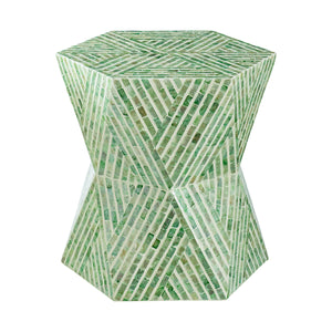 19x19x20" Tapered Green Pedestal Stool
