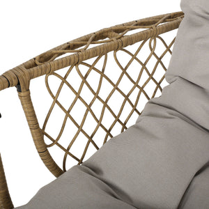 Malia Wicker Hanging Chair With Cushion