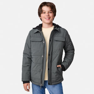 Boys' Trail Puffer Hoodie Shacket