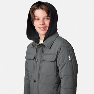 Boys' Trail Puffer Hoodie Shacket