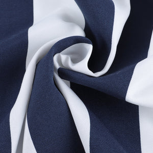 4 Pack Outdoor Pillow Covers - Navy Blue/White Striped