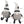 Handcrafted Pair of 23-Inch Halloween Gnomes by Bruce