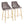 Marcel Contemporary Glam Counter Stool in Gold Metal - Set of 2