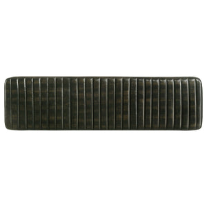 Tufted Cushion Side Bench With Tapered Legs
