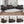 3 Pieces Recliner Sofa Sets Home Theater Seating Manual Recliner Chair & Center Console And LED Light Strip For Living Room - Brown
