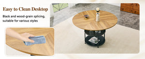 47.3-Inch Diameter Modern Splicing Circular Dining Table