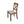 Dining Chair With Open X Back (Set of 2) - Brown / Beige