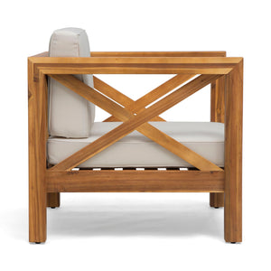 Brava Mid-Century Modern Club Chair with Water Resistant Cushions