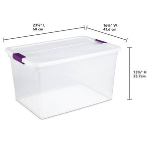 Sterilite 116 Quart Storage Totes, 4 Pack, and 66 Quart Storage Totes, 6 Pack