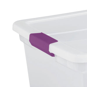 Sterilite 66 Quart ClearView Storage Tote Container with Latching Lid, (18 Pack)