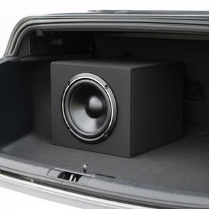 QPower Shallow Single 10" Sealed Truck Subwoofer Speaker Box, 18" x 13" x 5.25"