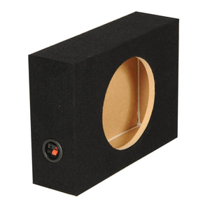 Q Power Shallow Single 12 In Sealed MDF Truck Subwoofer Enclosure Box, Charcoal - TRAPSKI
