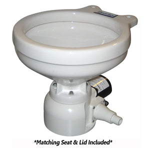 Raritan Sea Era QC Toilet - Marine Size - Remote Intake Pump - Straight  90 Discharge - Smart Toilet Control - 12v