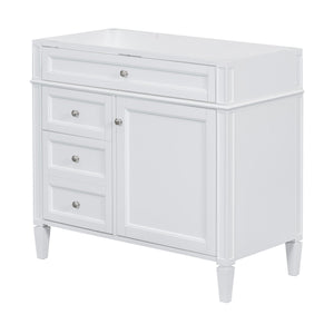 Bathroom Vanity With 2 Drawers and Tip-Out Storage Cabinet