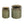 S/2 Iron Milk Jug Planters with Textured Green Finish