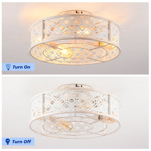 20" Flower Style Iron Ceiling Fan With Remote Control
