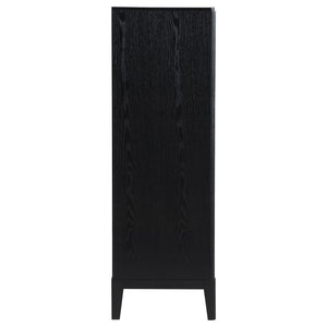 Mason - 5 Drawer Chest With Fluted Design - Black