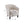 Transitional Upholstered Stripe Barrel Chair with Birch Wood Legs