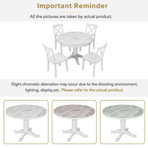 5 Pieces Dining Table And Chairs Set For 4 Persons, Kitchen Room Solid Wood Table With 4 Chairs