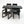 5 Piece Outdoor Dining Set with Umbrella Hole and 4 Armrest Chairs