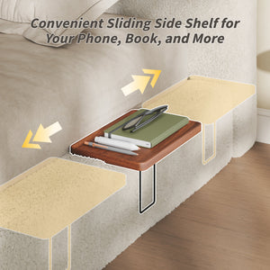 AirFrame King Bed Frame with Adjustable Sliding Side Table