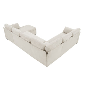 Convertible U-Shaped Sectional Sofa Bed With Reversible Chaise