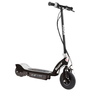 Razor E100 Motorized Rechargeable Kids Toy Electric Scooters, 1 Black & 1 Blue
