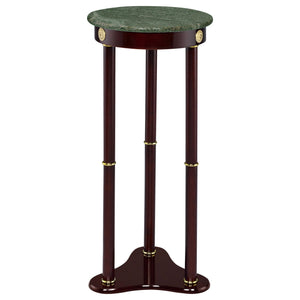 Elna - Accent Side Table With Round Top Plant Stand - Brown