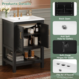 Modern Bathroom Vanity With Elegant Twill Design