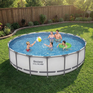 Bestway Steel Pro MAX 18'x48" Round Above Ground Swimming Pool with Pump & Cover