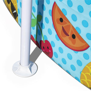Bestway 8' x 20" Above Ground Kids Round Swimming Pool with Shaded Canopy, Fruit