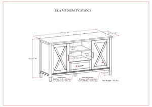 Ela - Medium TV Stand - Smoky Brown