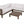OANA Outdoor Wooden Sectional Set with Cushions, White