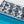 Outdoor Bench Cushions With Secure Tie Down Straps - Blue / Multi