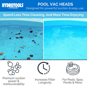 Swimline HydroTools 8110 Weighted Half Moon Pool Spa Maintenance Vacuum Head