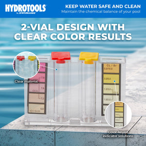 Swimline HydroTools 8410 Swimming Pool Spa Chlorine Bromine pH Water Testing Kit