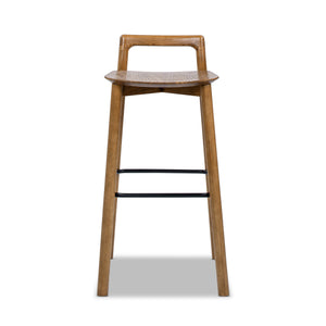 Sven 30" Modern Minimalist Low Back Wood Barstool