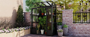TOPMAX 78-inch Wooden Greenhouse Cold Frame with 4 Independent Skylights and 2 Folding Middle Shelves