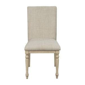 Fiona - Upholstered Dining Chair With Turned Legs (Set of 2) - Light Gray