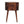 Solid Wood Mini Chestnut Rounded Nightstand, 2-Drawers, Nordic Legs