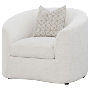 Rory - Sloped Arms Chair With Pillow - White